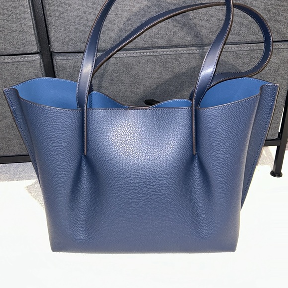 Michael Kors large pebbles leather Emilia tote bag navy - Picture 2 of 4